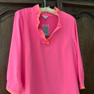 NWT hot pink and orange ruffled